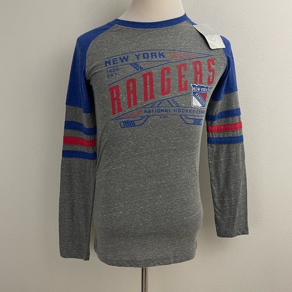 NHL NEW YORK RANGERS GRAPHIC LONG SLEEVE CREW NECK SHIRT TOP TEE SIZE SMALL - Picture 4 of 7